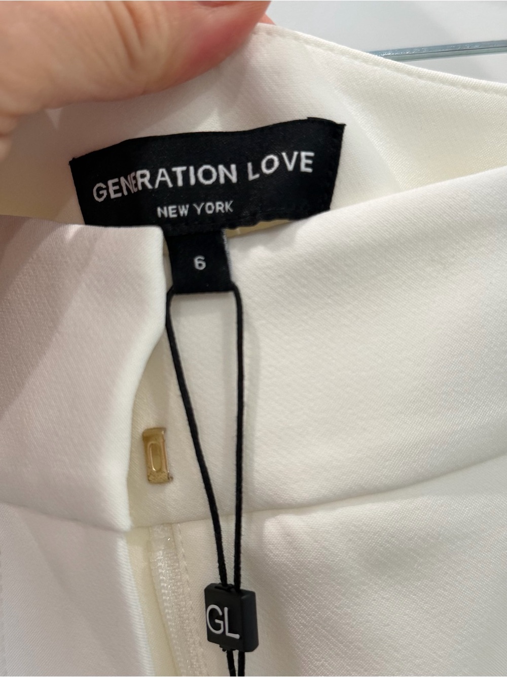 Generation Love White Jumpsuit with Gold Hardware